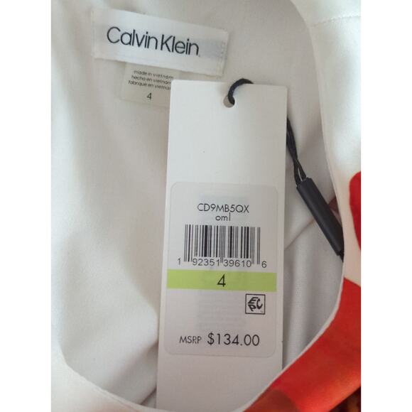 Calvin Klein Single Flower Sheath Dress Women's 4 NWT Corpcore Preppy Modest - Picture 10 of 10